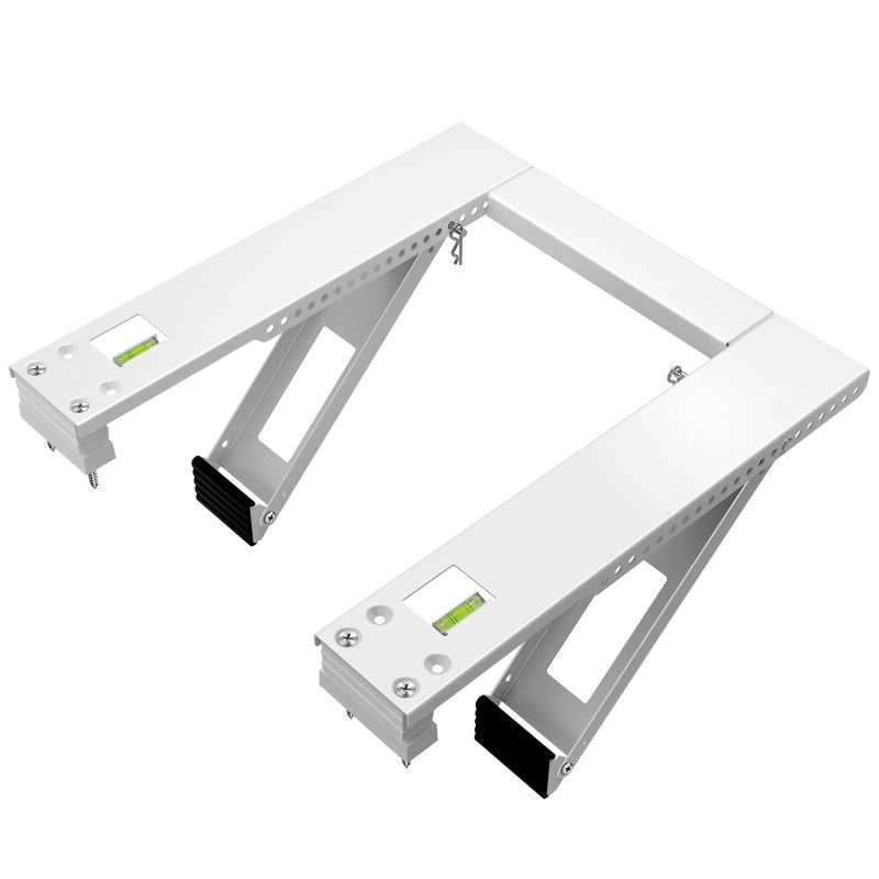 Qualward Air Conditioner Bracket Window AC Support Brackets - Heavy Duty with 2 Arms, Up to 180 lbs for 12000 to 24000 BTU AC Units- Fits Single Or Double Hung Windows - Image 1